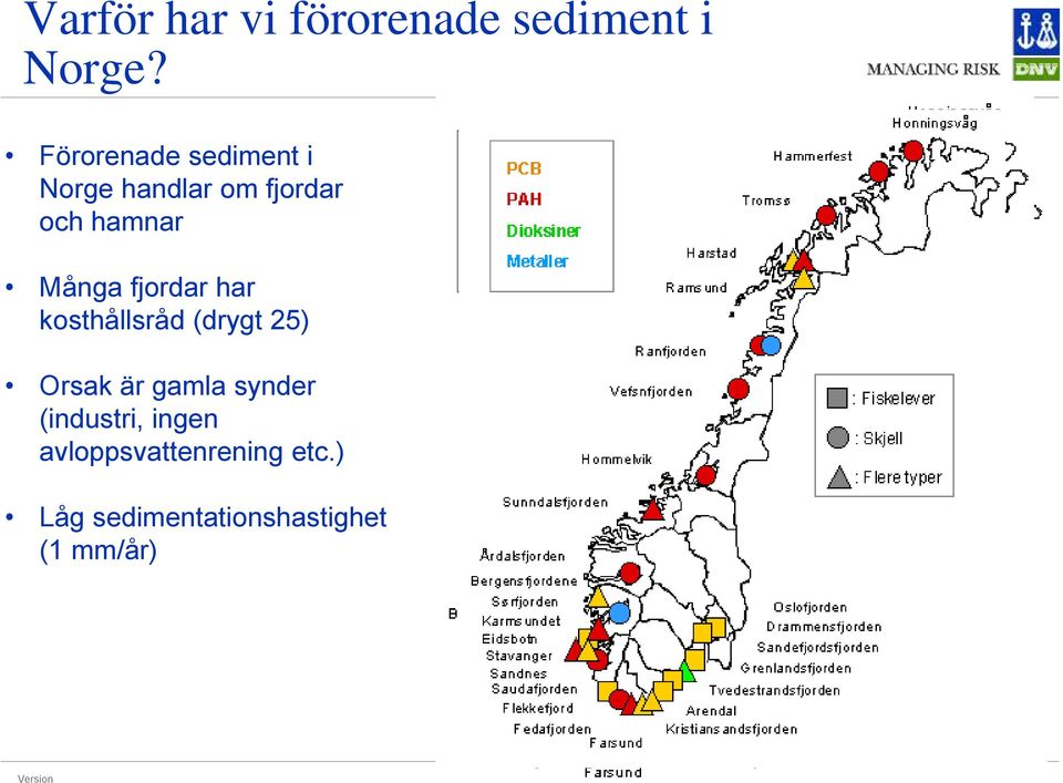 fjordar har kosthållsråd (drygt 25) Orsak är gamla synder