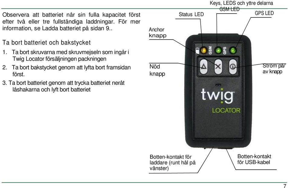 Ta bort bakstycket genom att lyfta bort framsidan först. 3.