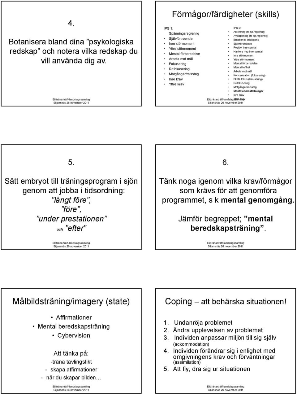 krav IPS 2: Aktivering (fd sp.reglering) Avslappning (fd sp.