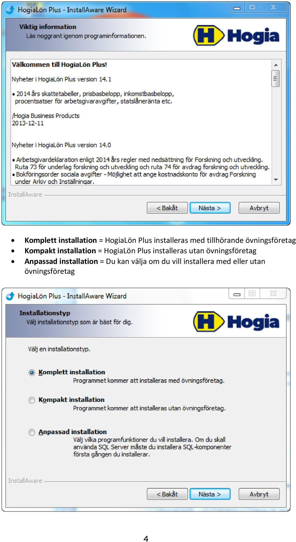 Plus installeras utan övningsföretag Anpassad installation