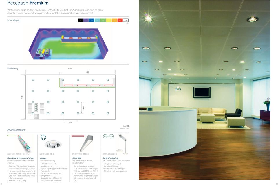 Iso-diagram 0 125 250 375 500 625 750 875 1000 14400 8900 7200 1800 2400 LS421X LED3 /RGB 100 240V 110 WH BBS498 1xDLED 4000 C BPS680 W7L120 LED24/840 BPX742 2xGLED/840 60 icolorcove MX PowerCore