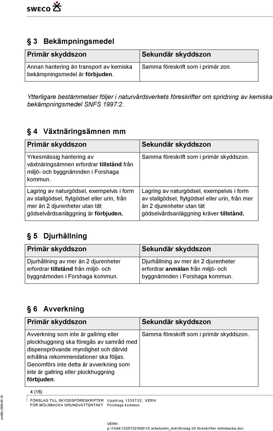 4 Växtnäringsämnen mm Yrkesmässig hantering av växtnäringsämnen erfordrar tillstånd från miljö- och byggnämnden i Forshaga kommun.