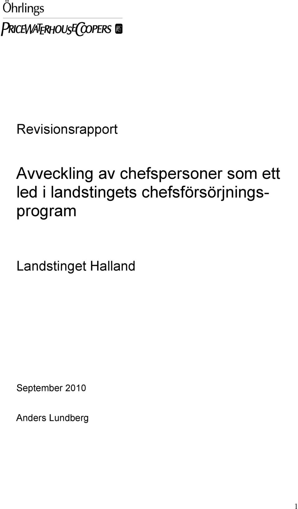 landstingets chefsförsörjningsprogram