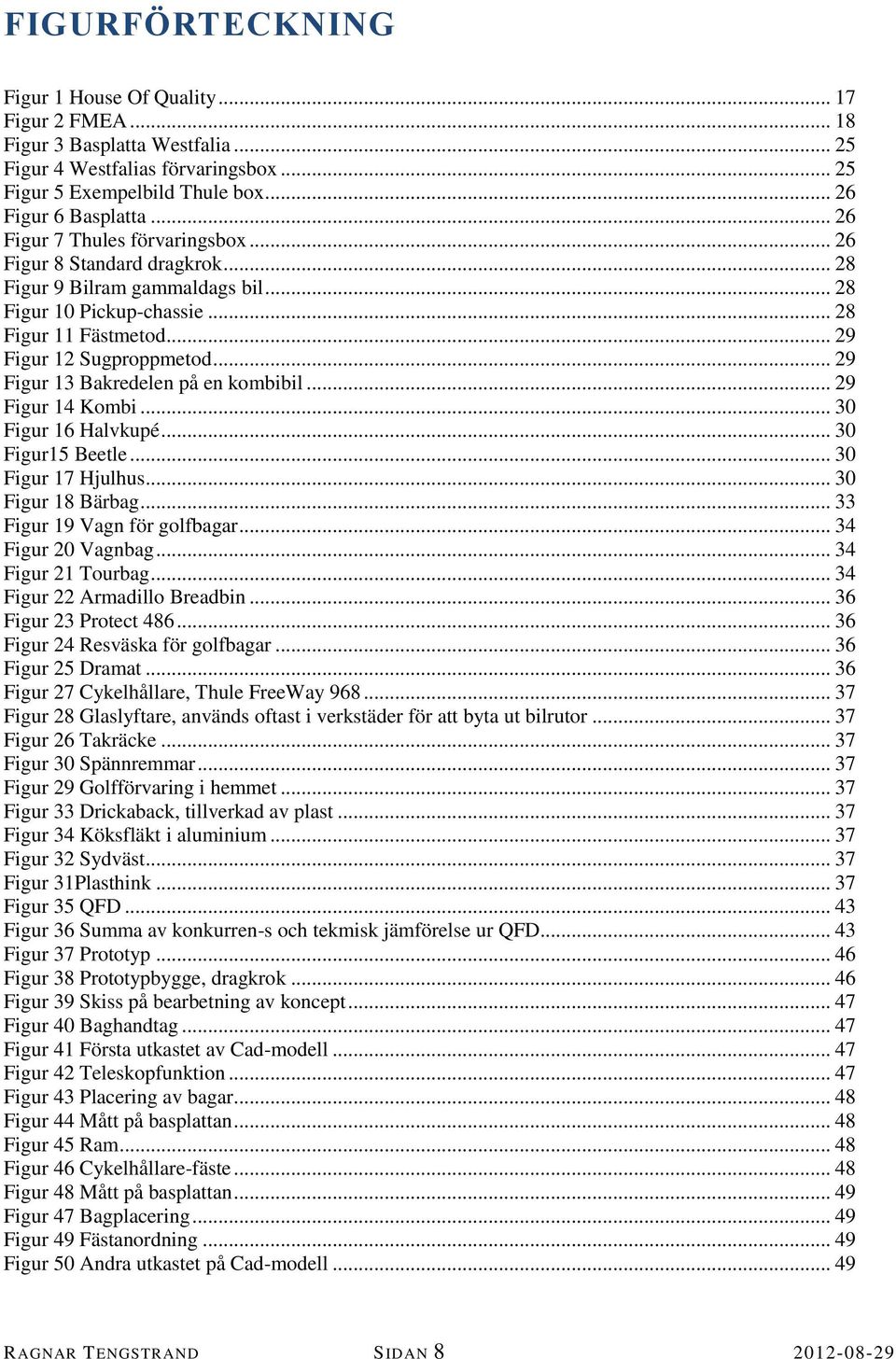 .. 29 Figur 13 Bakredelen på en kombibil... 29 Figur 14 Kombi... 30 Figur 16 Halvkupé... 30 Figur15 Beetle... 30 Figur 17 Hjulhus... 30 Figur 18 Bärbag... 33 Figur 19 Vagn för golfbagar.