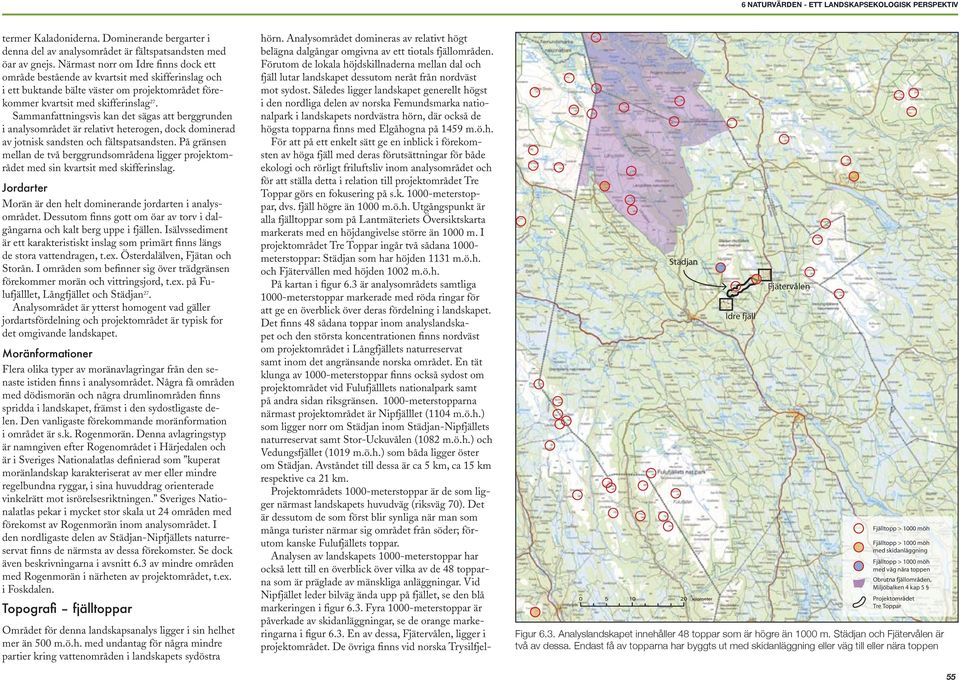 Sammanfattningsvis kan det sägas att berggrunden i analysområdet är relativt heterogen, dock dominerad av jotnisk sandsten och fältspatsandsten.