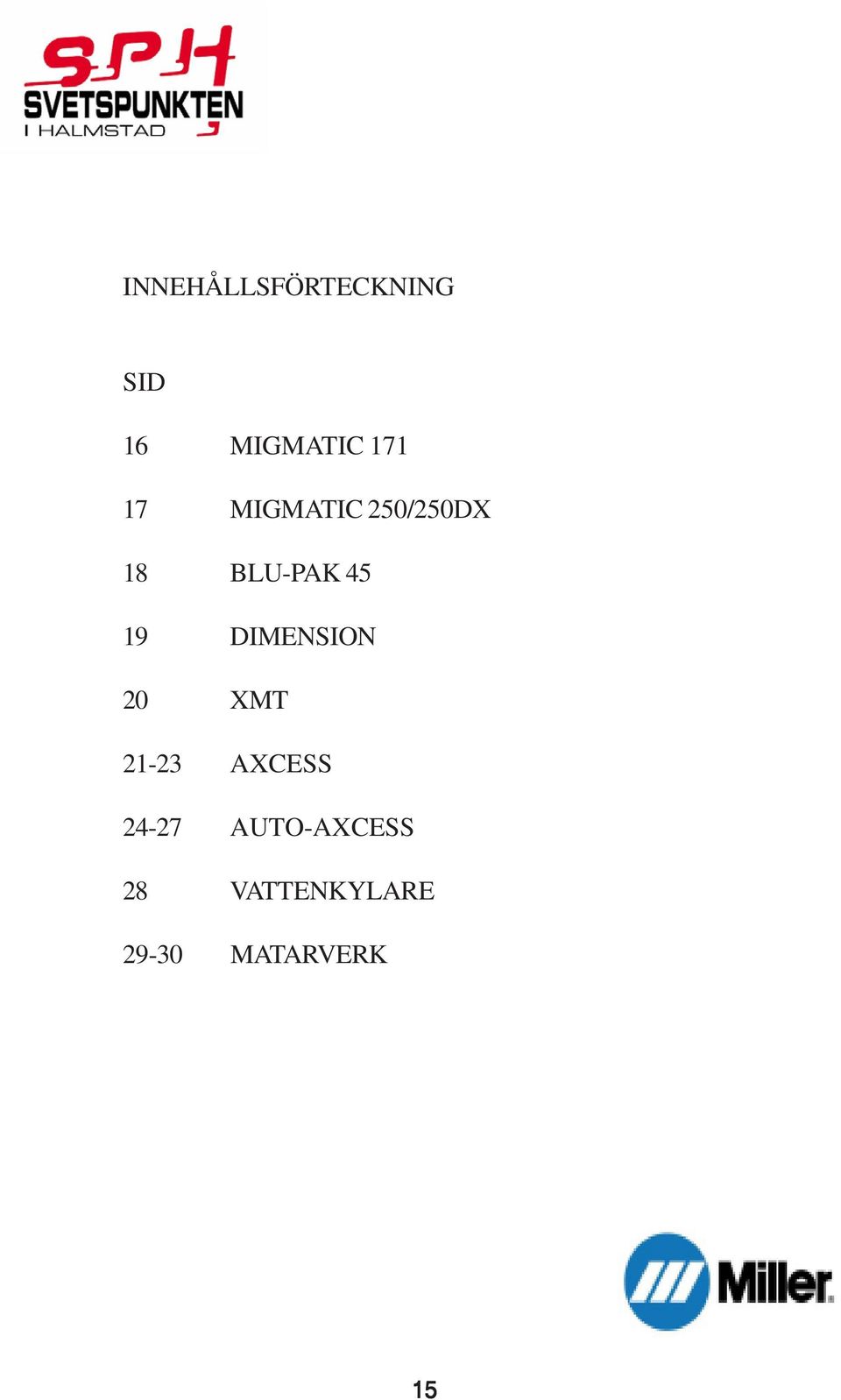 DIMENSION 20 XMT 21-23 AXCESS 24-27