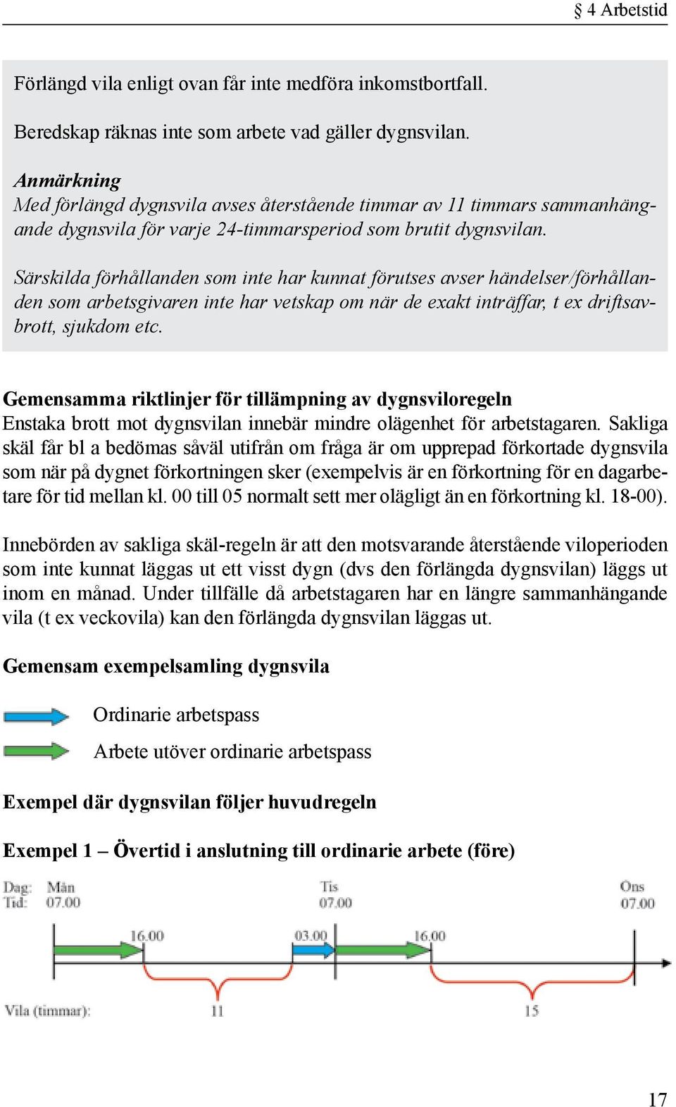 Särskilda förhållanden som inte har kunnat förutses avser händelser/förhållanden som arbetsgivaren inte har vetskap om när de exakt inträffar, t ex driftsavbrott, sjukdom etc.