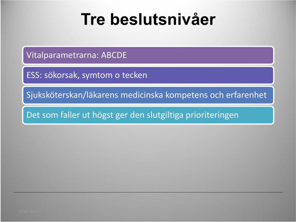 kompetens och erfarenhet Det som faller ut