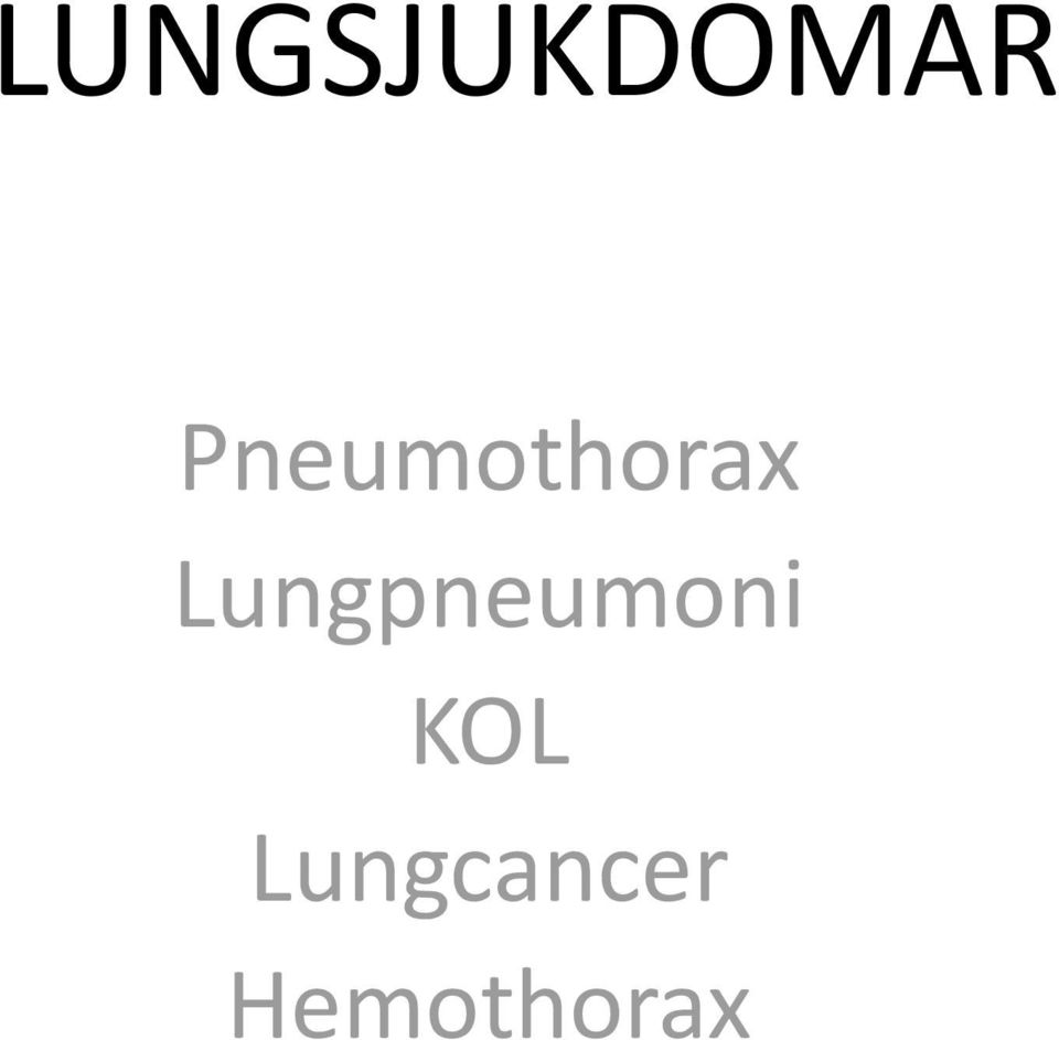 Lungpneumoni KOL