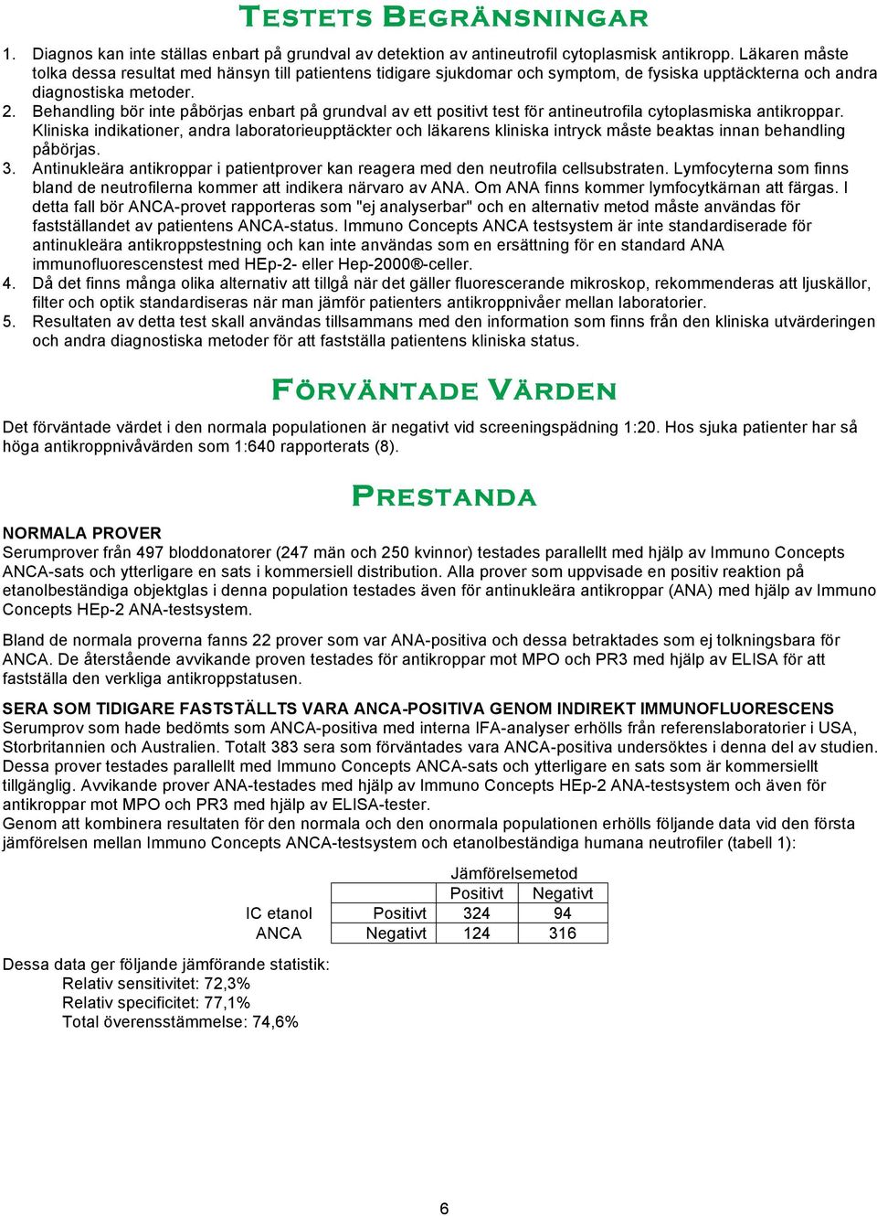 Behandling bör inte påbörjas enbart på grundval av ett positivt test för antineutrofila cytoplasmiska antikroppar.