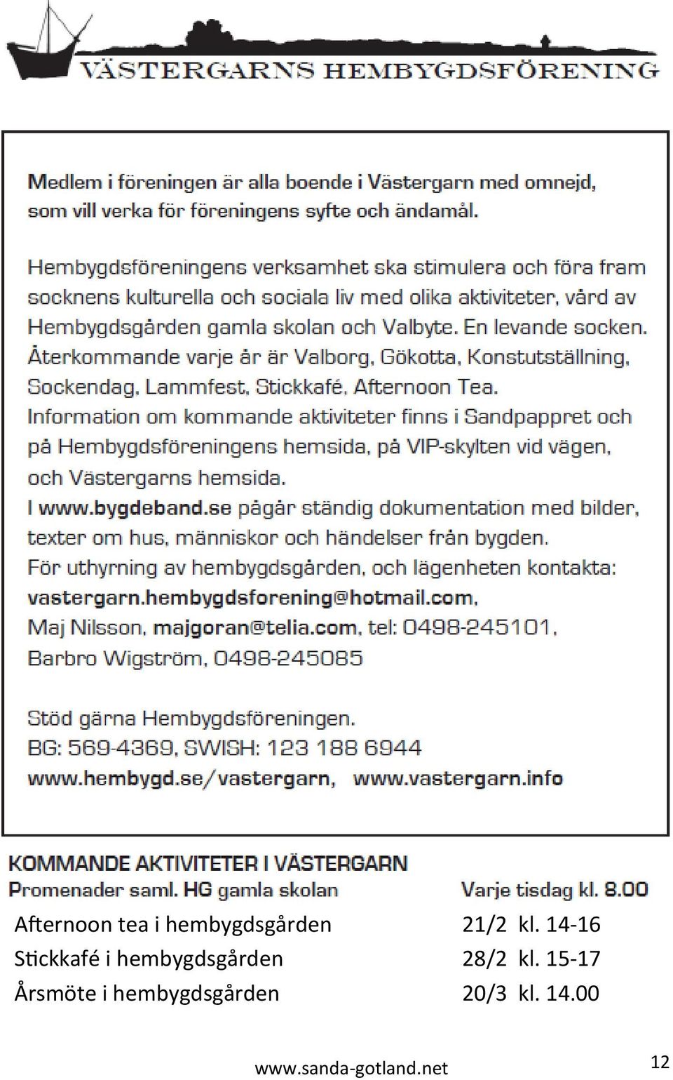 14-16 Stickkafé i hembygdsgården