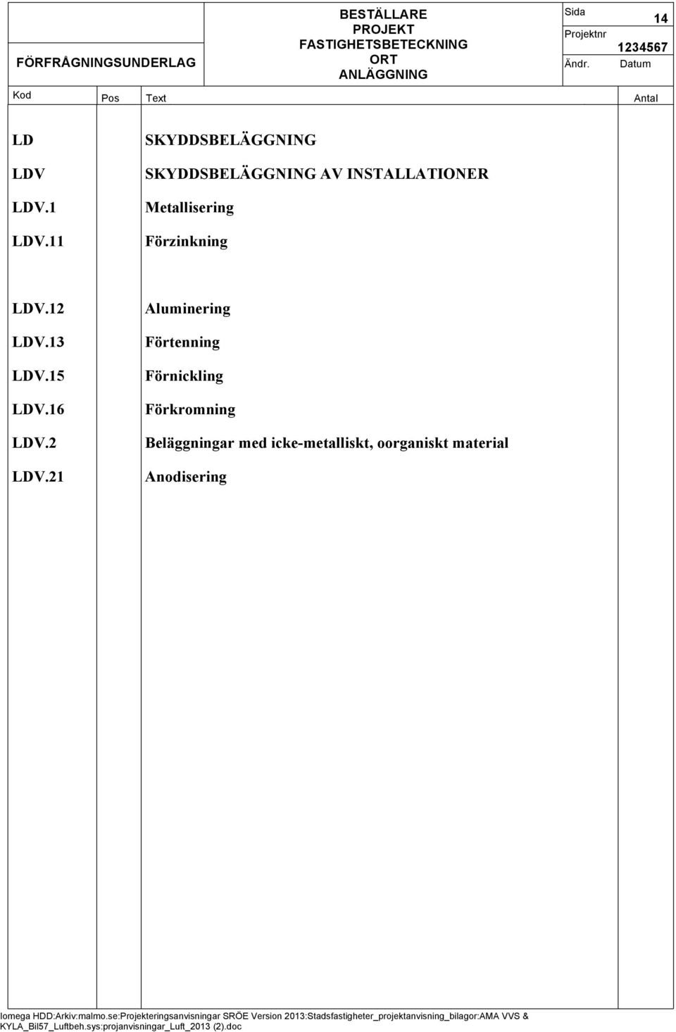 Metallisering Förzinkning LDV.12 LDV.