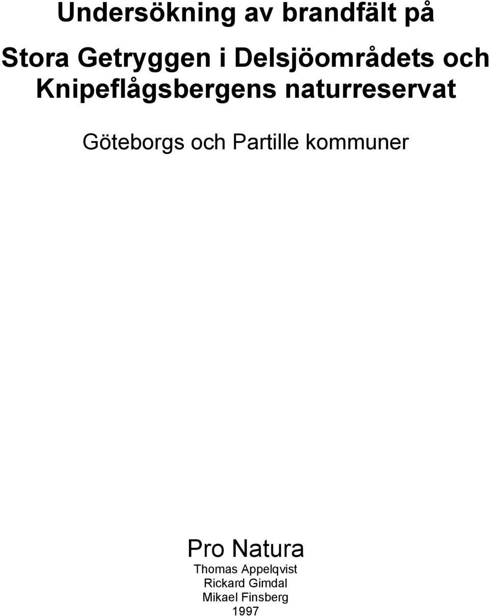 naturreservat Göteborgs och Partille kommuner