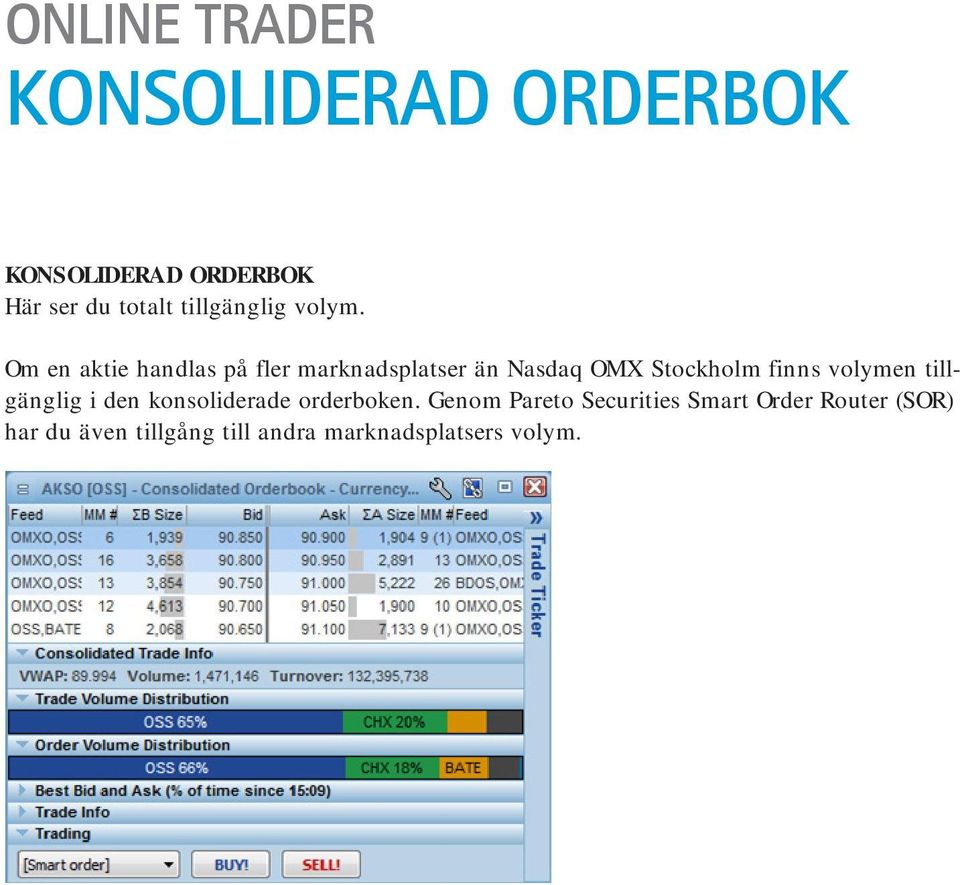 Om en aktie handlas på fler marknadsplatser än Nasdaq OMX Stockholm finns