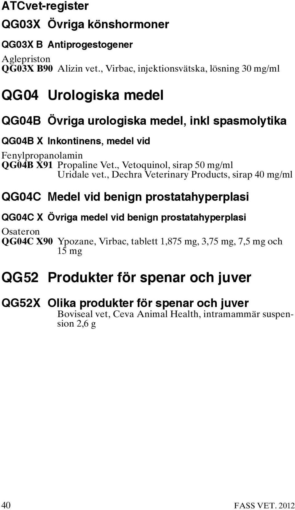 X91 Propaline Vet., Vetoquinol, sirap 50 mg/ml Uridale vet.