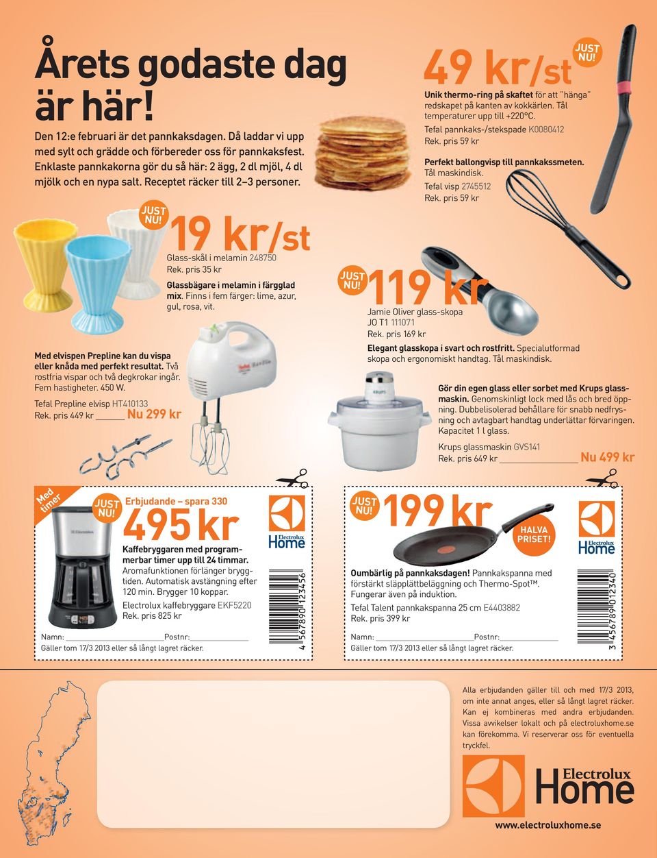 pris 35 kr Glassbägare i melamin i färgglad mix. Finns i fem färger: lime, azur, gul, rosa, vit. 119 kr Jamie Oliver glass-skopa JO T1 111071 Rek.