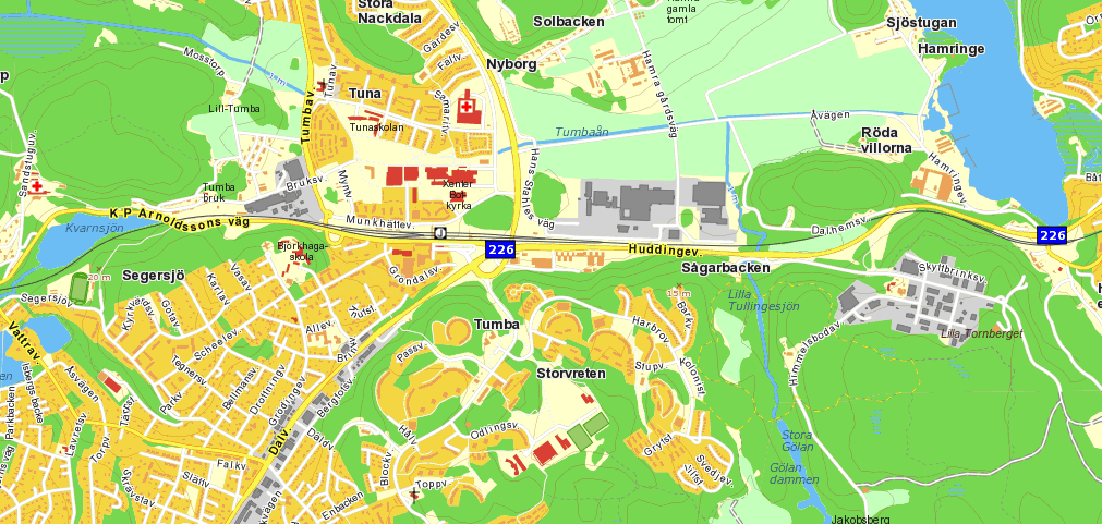 Planområdet Detaljplanen ska möjliggöra nya verksamheter i form av handel och idrottsverksamhet.