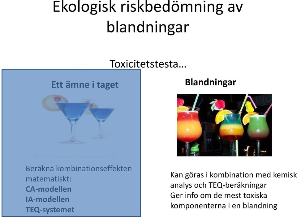 CA-modellen IA-modellen TEQ-systemet Kan göras i kombination med