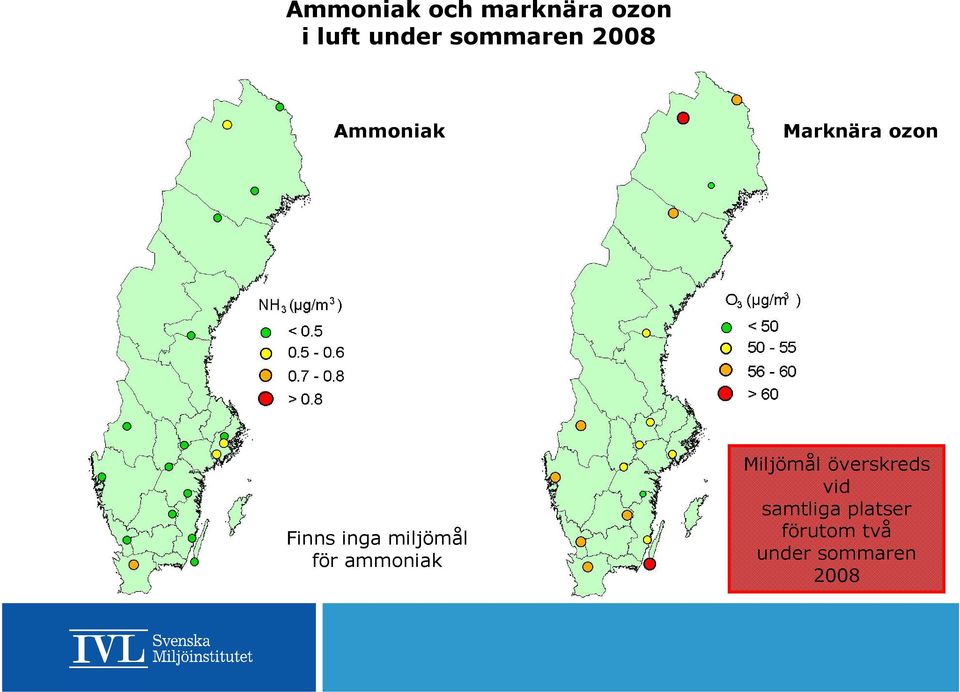 inga miljömål för ammoniak Miljömål