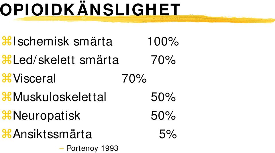 Visceral 70% Muskuloskelettal 50%