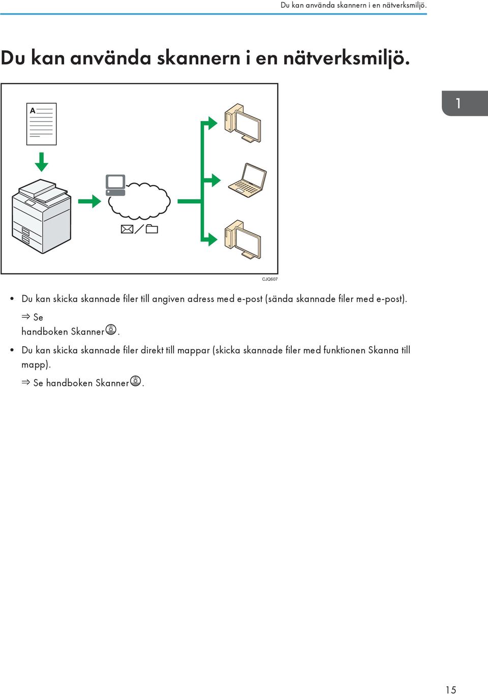 filer med e-post). Se handboken Skanner.