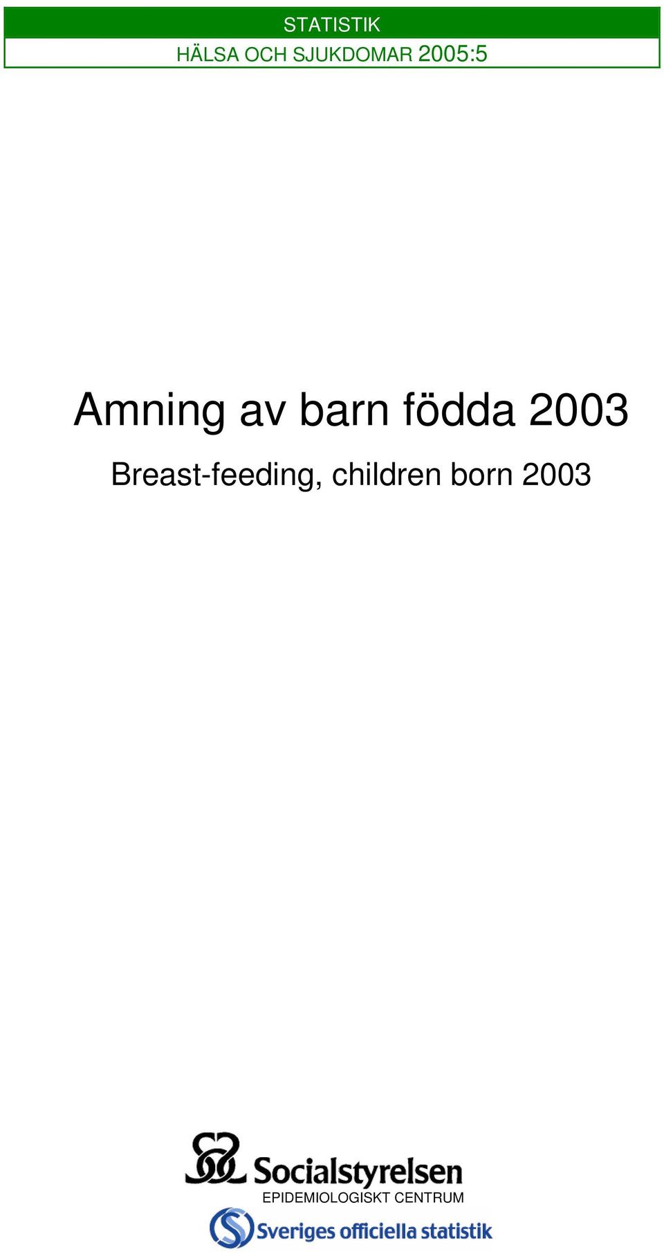 2003 Breast-feeding, children