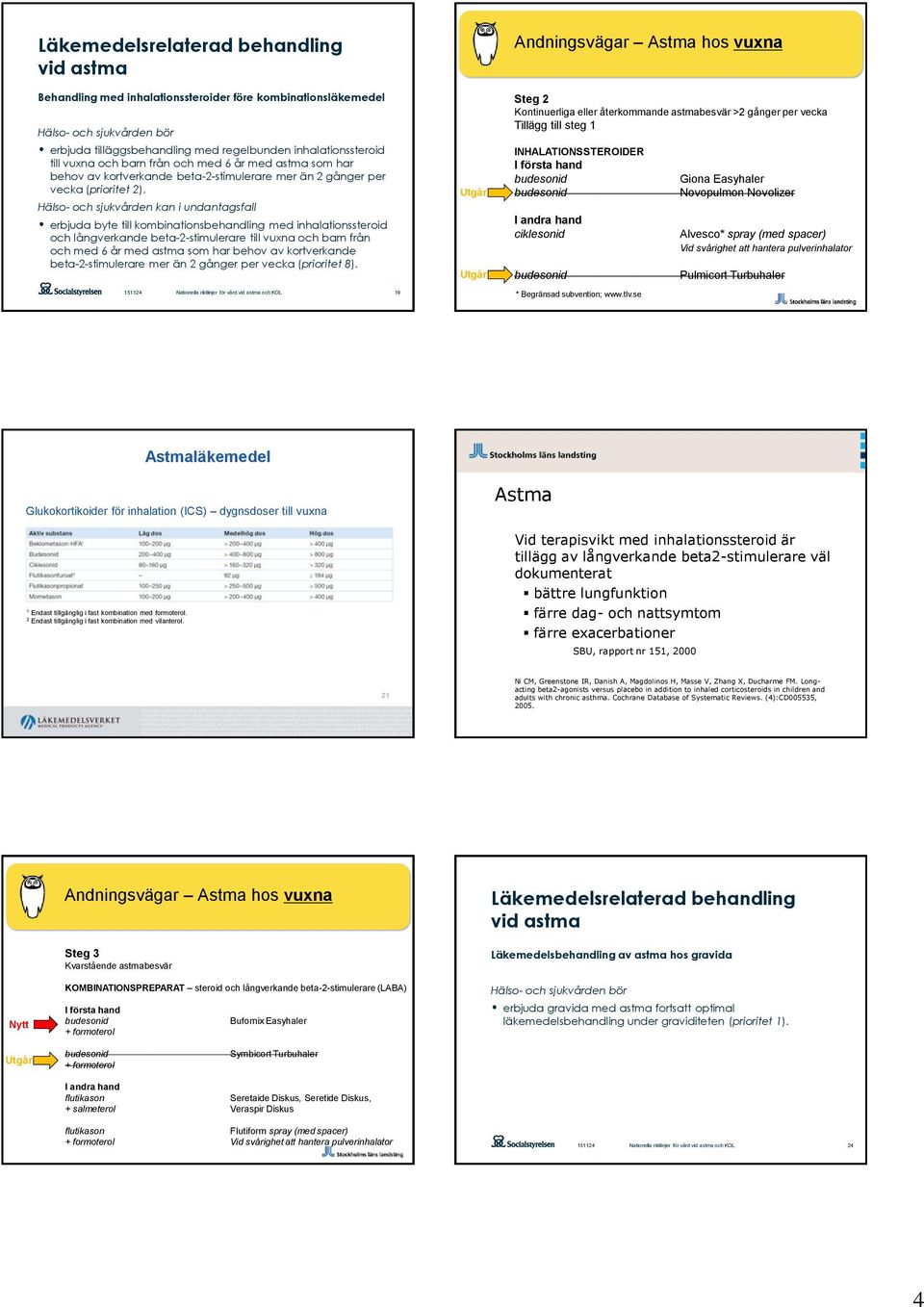 Hälso- och sjukvården kan i undantagsfall erbjuda byte till kombinationsbehandling med inhalationssteroid och långverkande beta-2-stimulerare till vuxna och barn från och med 6 år med astma som har