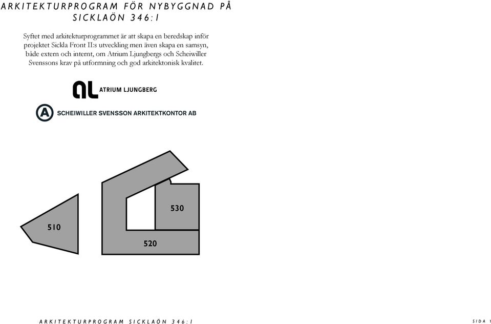 samsyn, både extern och internt, om Atrium Ljungbergs och Scheiwiller Svenssons krav på