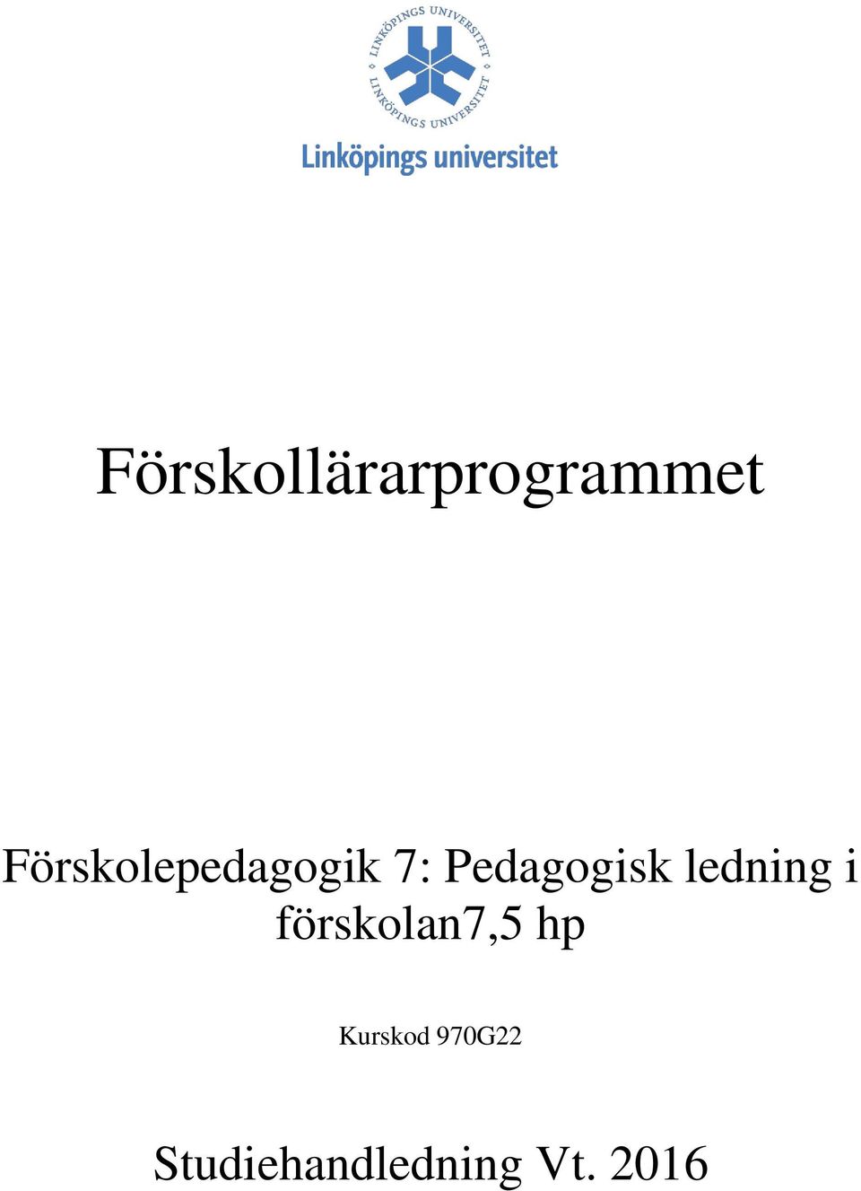Pedagogisk ledning i