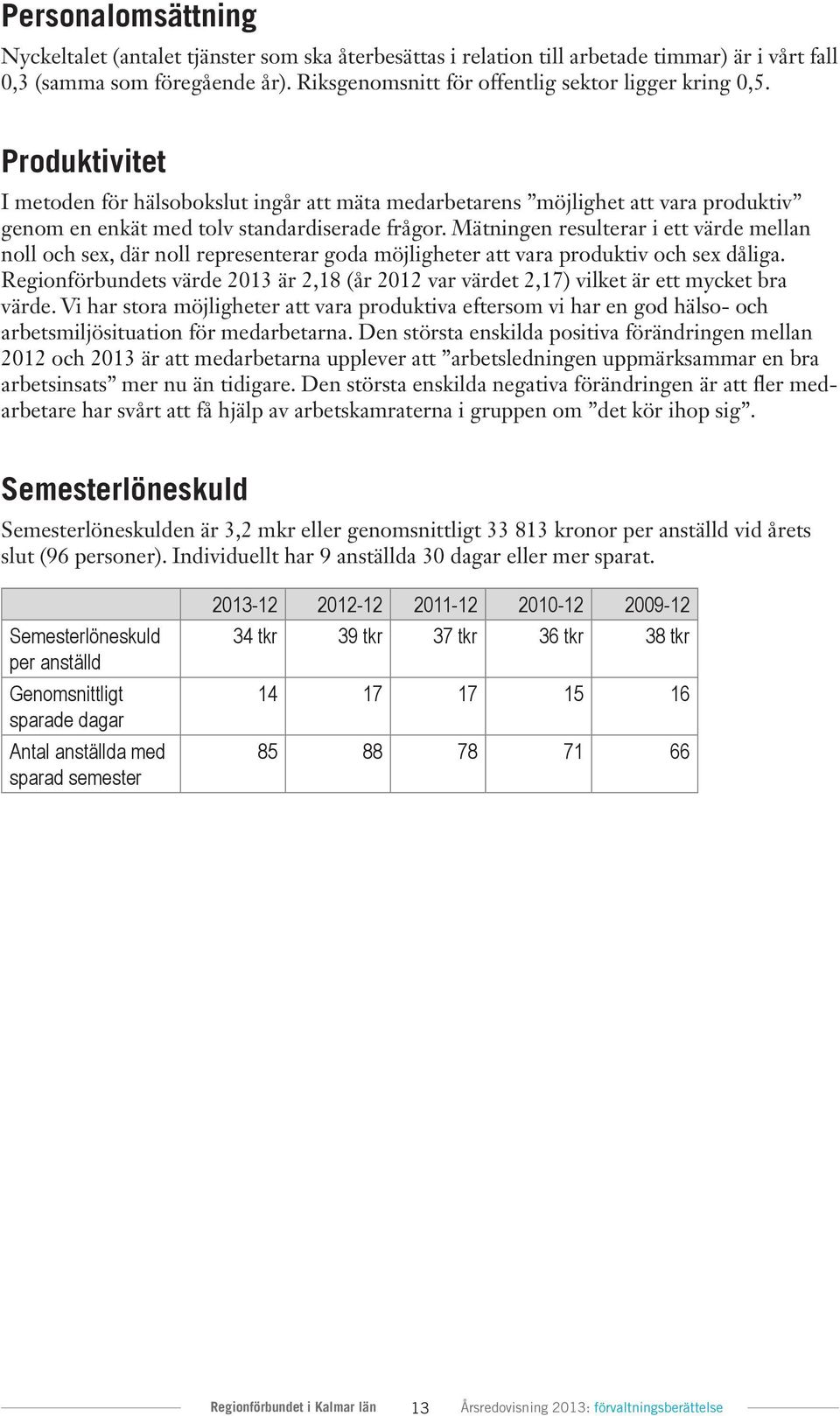 Mätningen resulterar i ett värde mellan noll och sex, där noll representerar goda möjligheter att vara produktiv och sex dåliga.