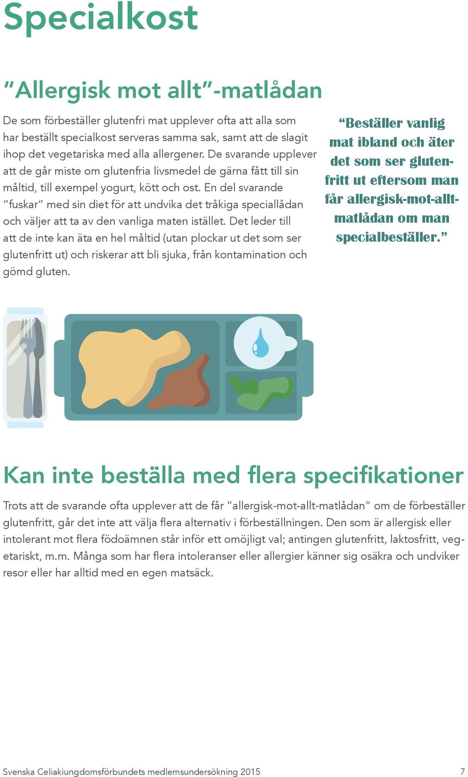 En del svarande fuskar med sin diet för att undvika det tråkiga speciallådan och väljer att ta av den vanliga maten istället.