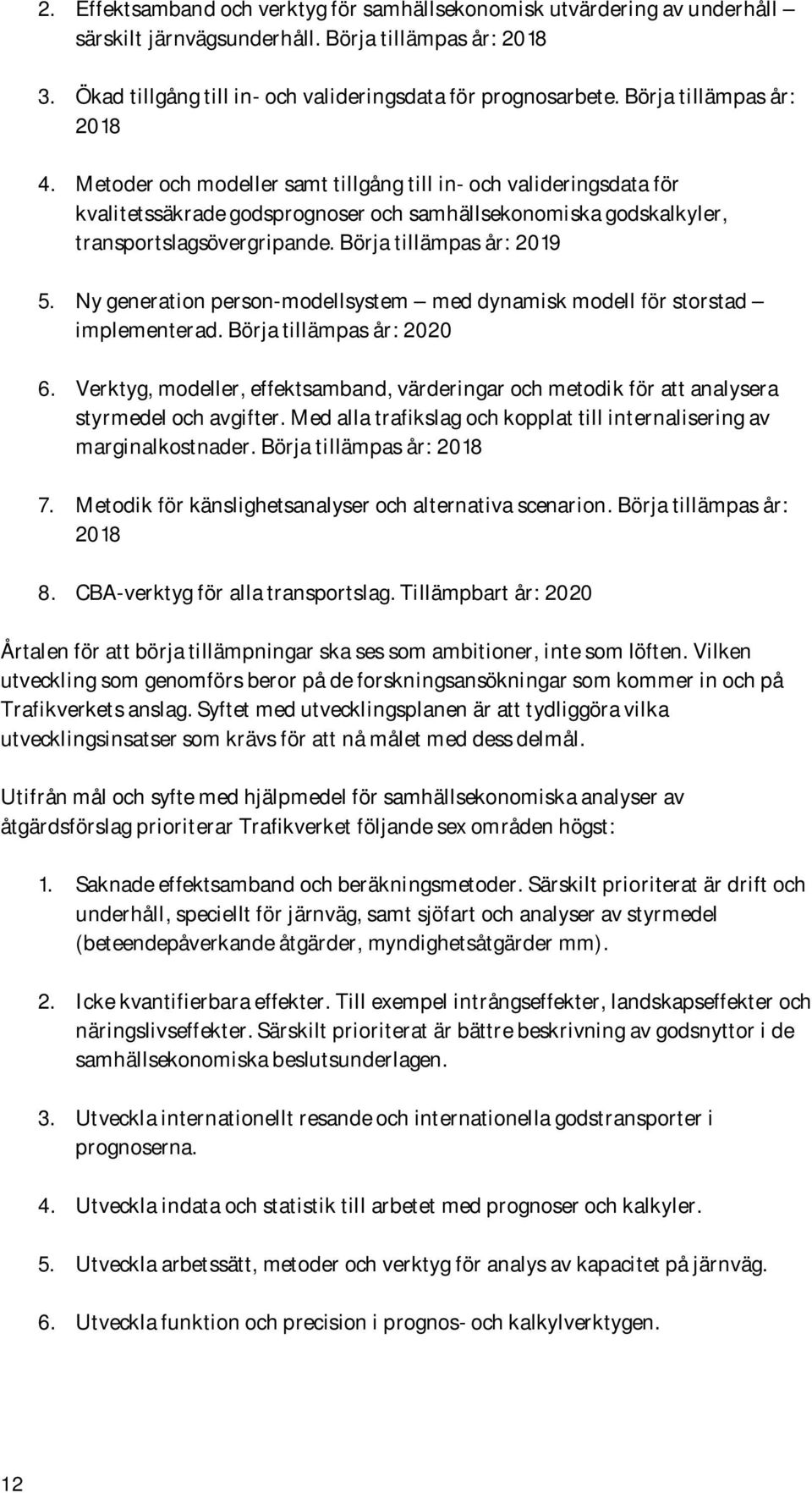 Börja tillämpas år: 2019 5. Ny generation person-modellsystem med dynamisk modell för storstad implementerad. Börja tillämpas år: 2020 6.