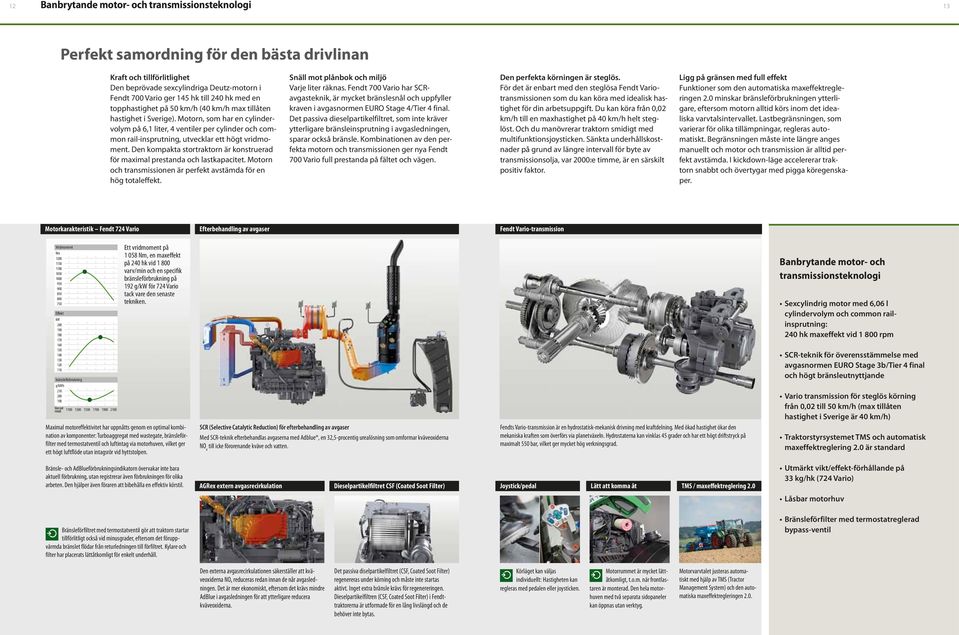 Motorn, som har en cylindervolym på 6,1 liter, 4 ventiler per cylinder och common rail-insprutning, utvecklar ett högt vridmoment.