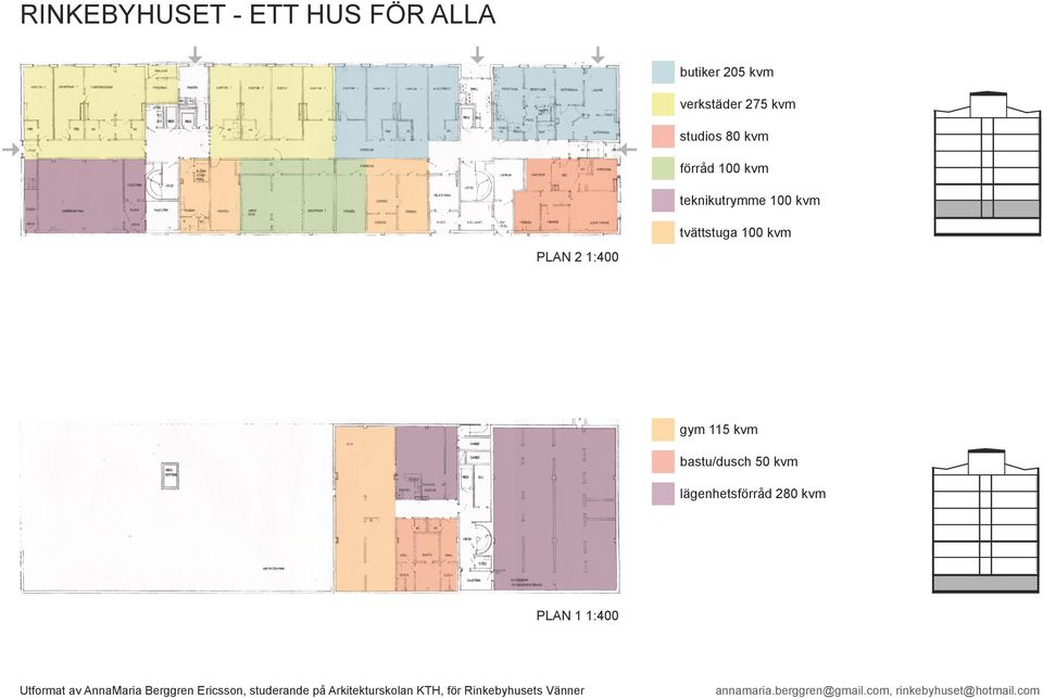 teknikutrymme 100 kvm tvättstuga 100 kvm Plan 2 1:400