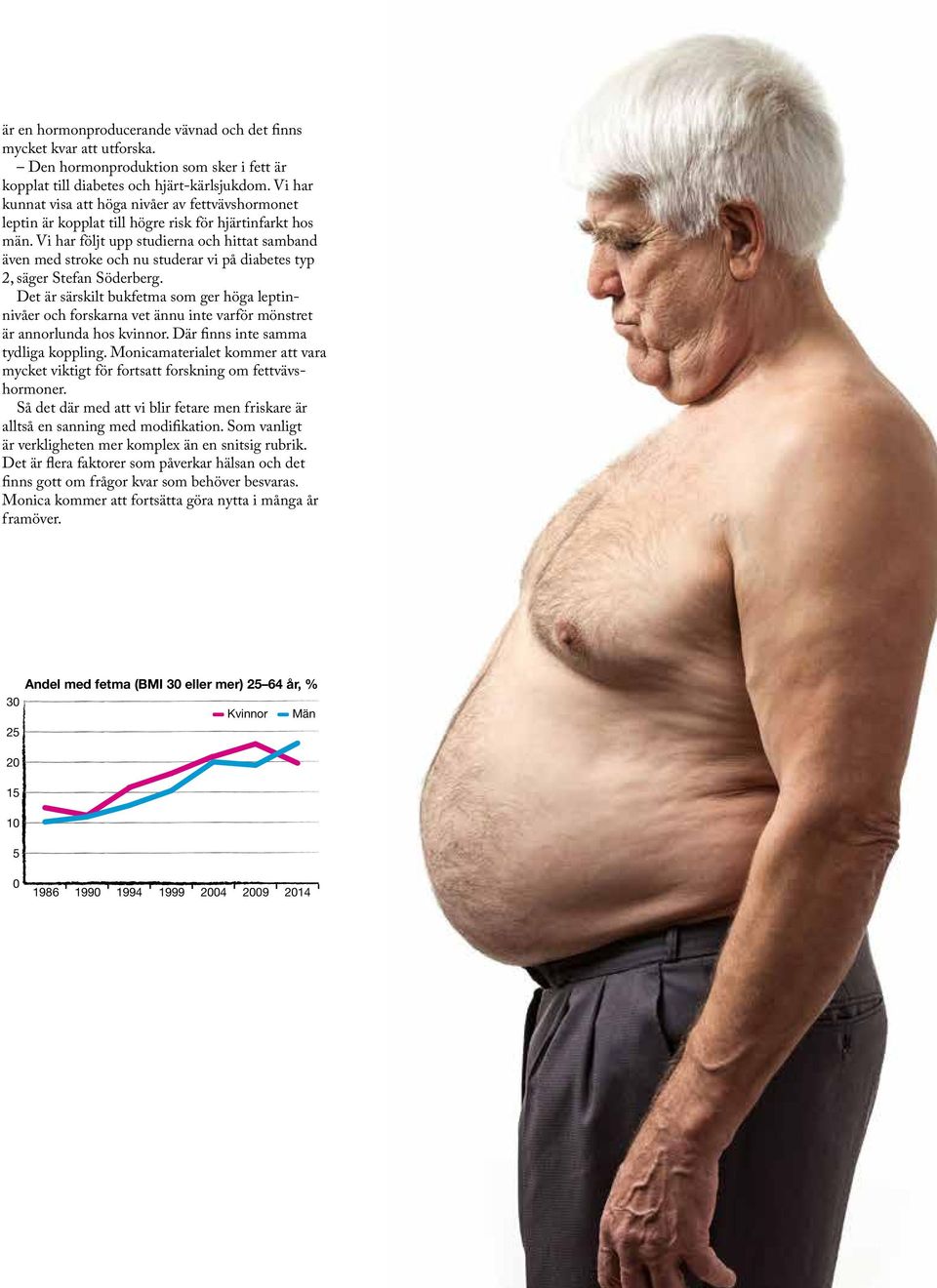 Vi har följt upp studierna och hittat samband även med stroke och nu studerar vi på diabetes typ 2, säger Stefan Söderberg.