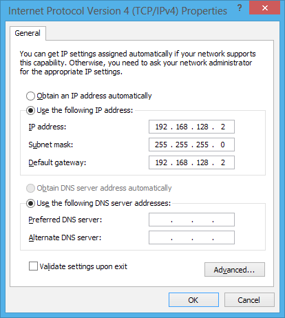 Konfigurera en statisk IP-adressanslutning: eller 1. Upprepa steg 1 till 5 under Connecting to a dynamic IP/PPPoE network connection (Ansluta till ett dynamiskt IP/PPPoE nätverk).