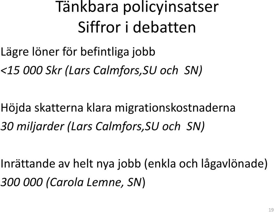 migrationskostnaderna 30 miljarder (Lars Calmfors,SU och SN)