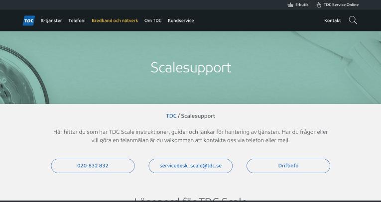 Sida 4 av 22 2 Bläddra nedåt tills du kan se texten under Lösenord för TDC Scale och klicka på «denna länk». Ett nytt fönster, Ändra Scale webblösenord öppnas.