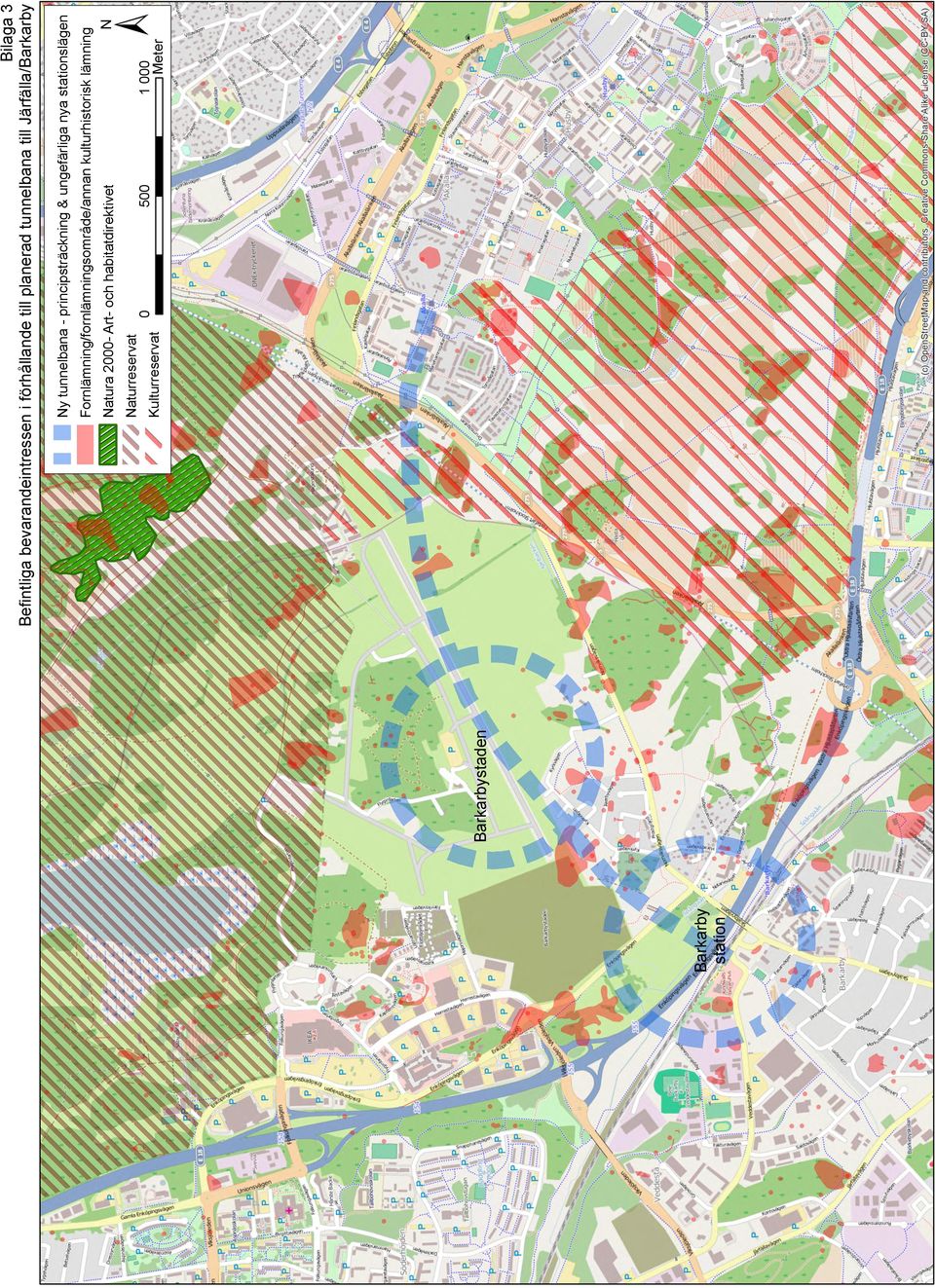 Fornlämning/fornlämningsområde/annan kulturhistorisk lämning Ny tunnelbana - principsträckning &