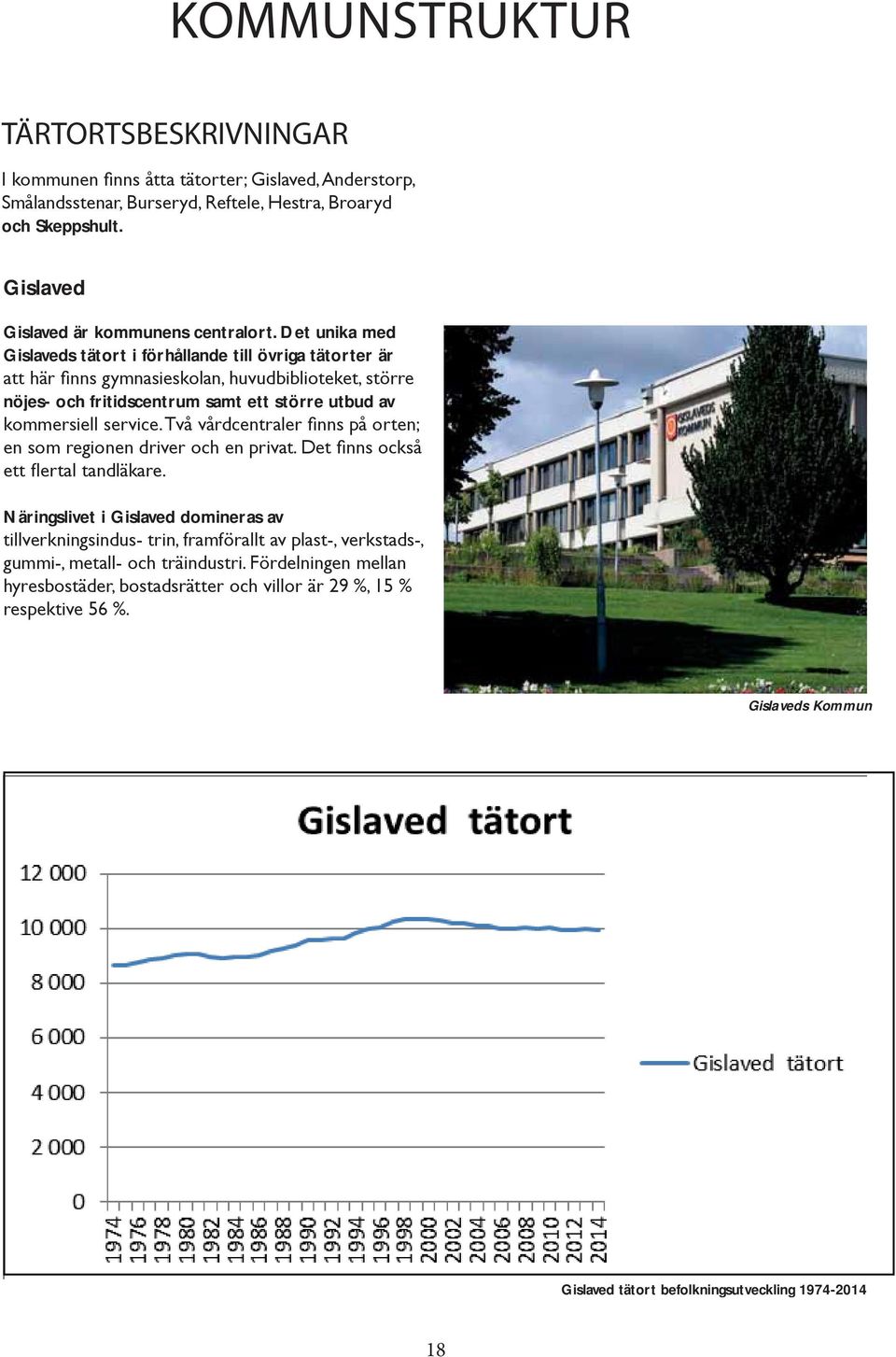 Det unika med Gislaveds tätort i förhållande till övriga tätorter är nöjes- och