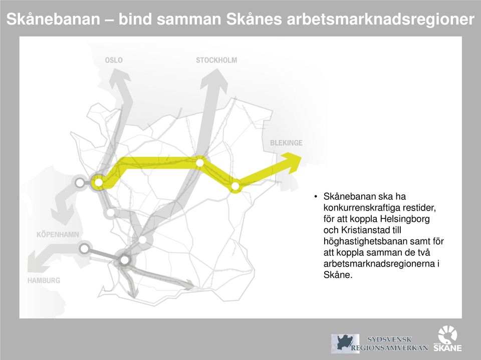 koppla Helsingborg och Kristianstad till