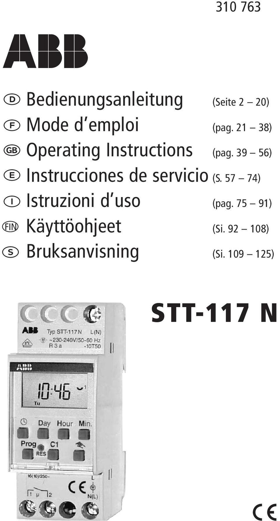 39 56) Instrucciones de servicio (S.