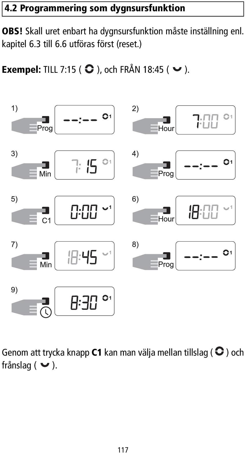 kapitel 6.3 till 6.6 utföras först (reset.