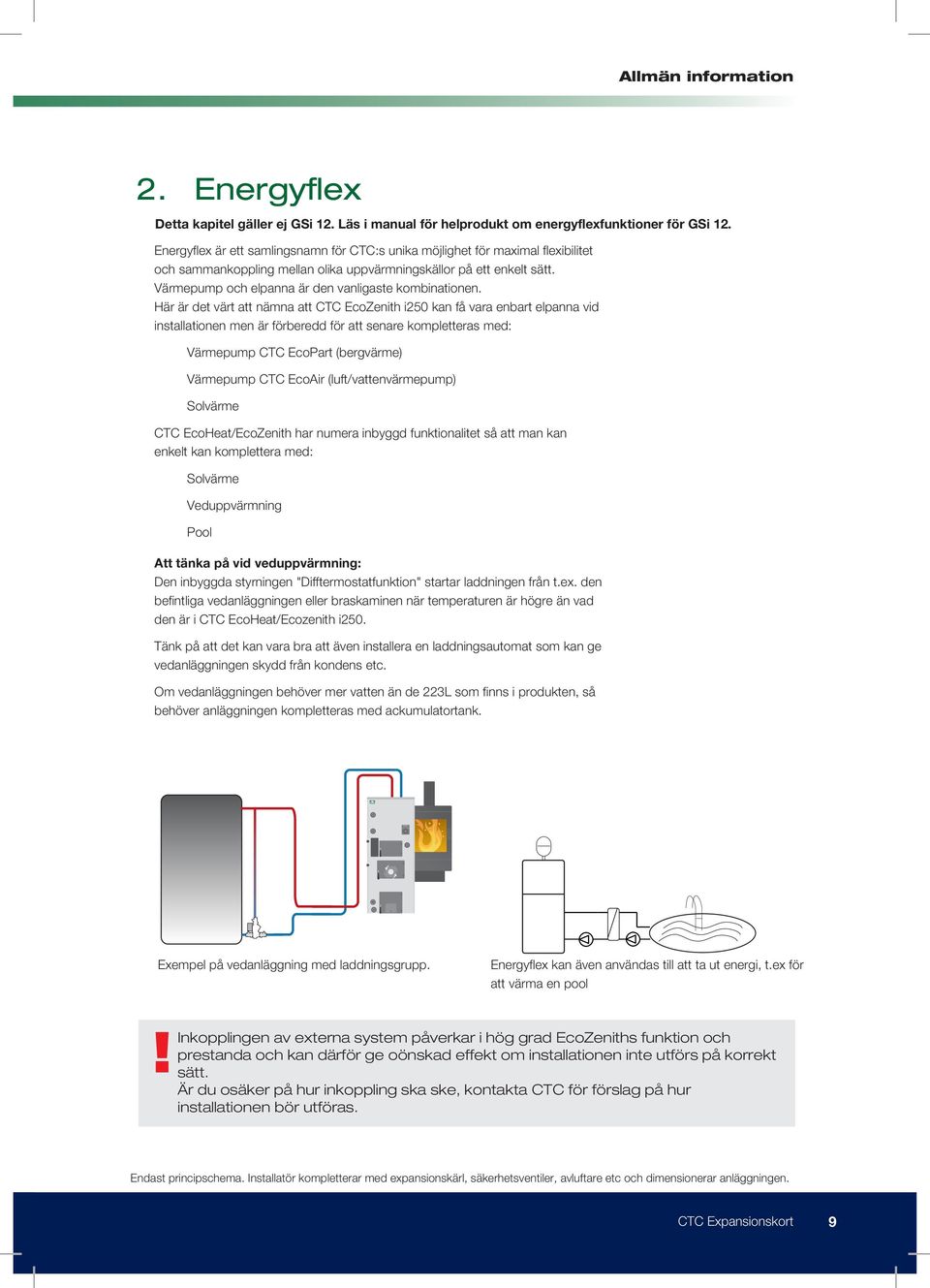Värmepump och elpanna är den vanligaste kombinationen.