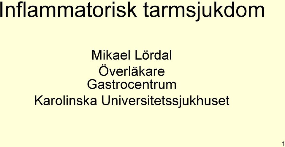 Lördal Överläkare