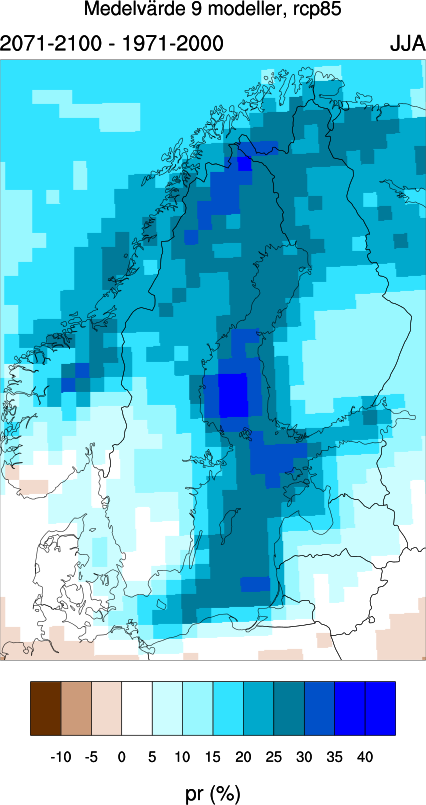 Det blir blötare Vinter Sommar