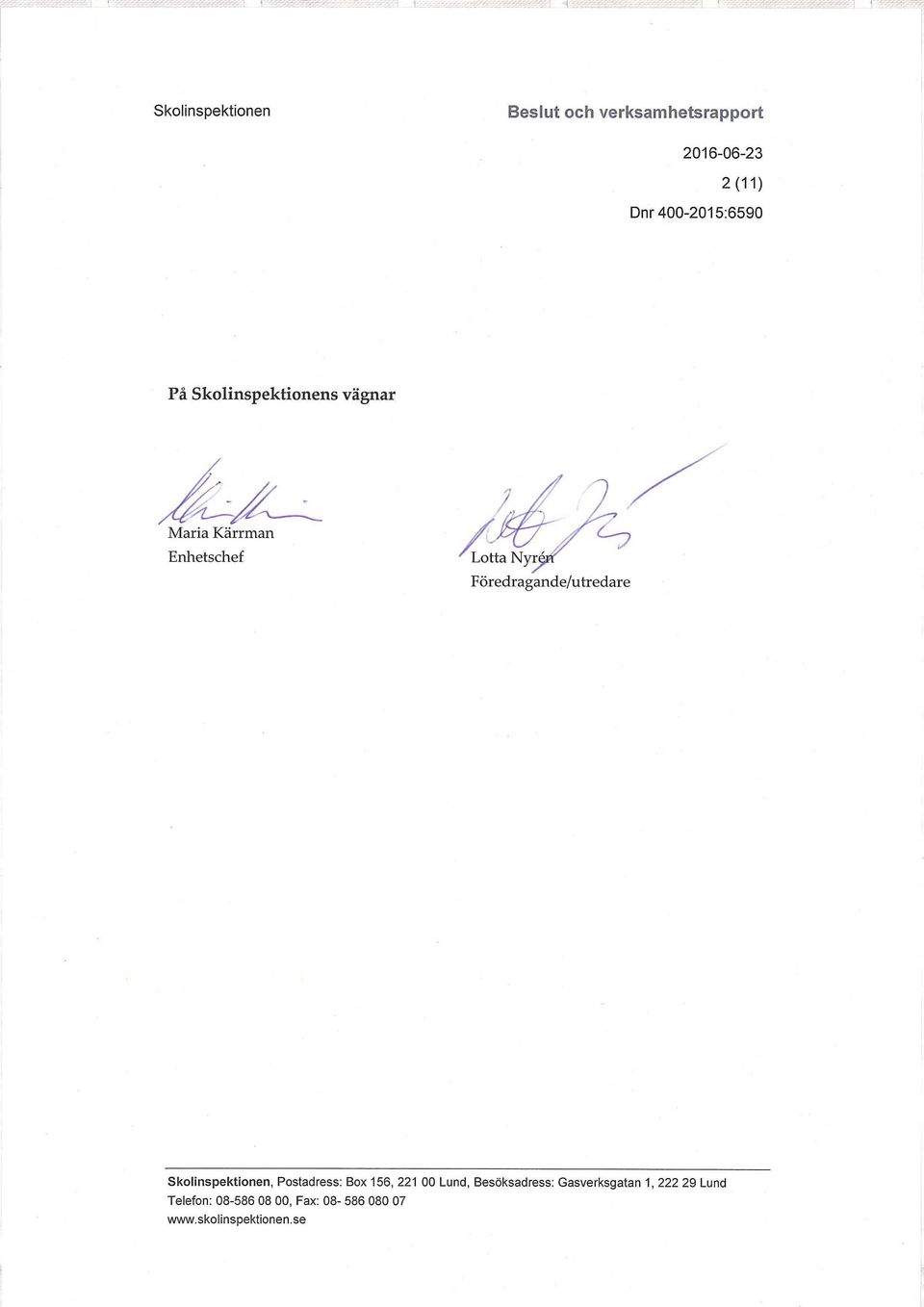 vägnar Maria Kärrman
