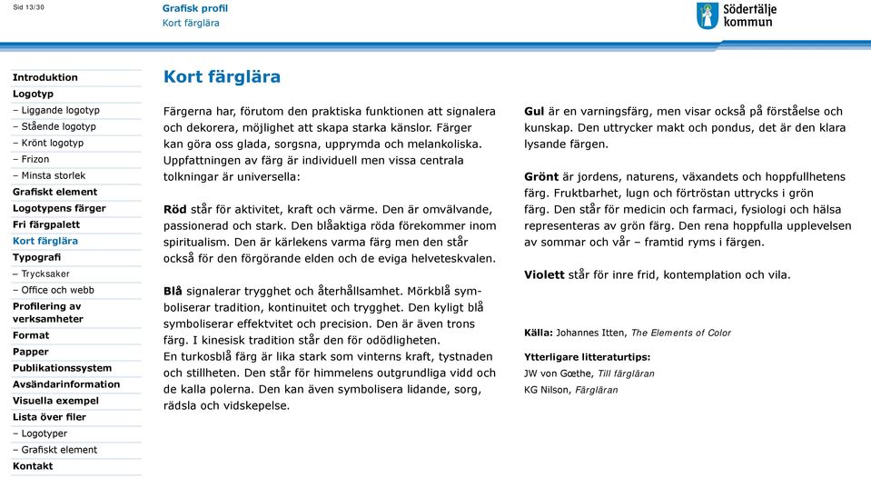 Den blåaktiga röda förekommer inom spiritualism. Den är kärlekens varma färg men den står också för den förgörande elden och de eviga helveteskvalen. Blå signalerar trygghet och återhållsamhet.