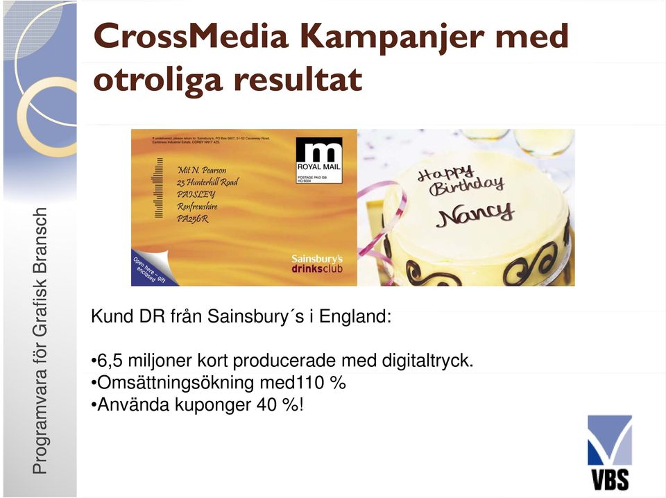 6,5 miljoner kort producerade med digitaltryck.