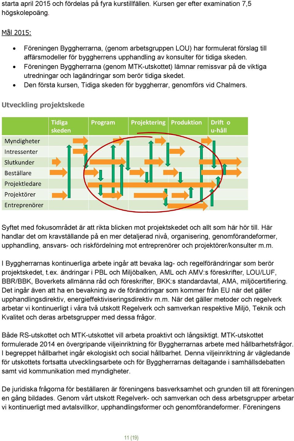 Föreningen Byggherrarna (genom MTK-utskottet) lämnar remissvar på de viktiga utredningar och lagändringar som berör tidiga skedet.